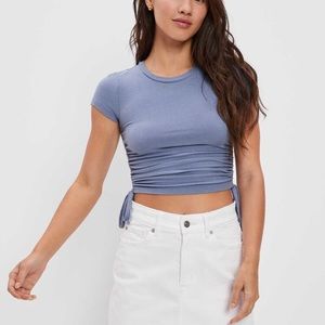 American Eagle 90s white denim mini